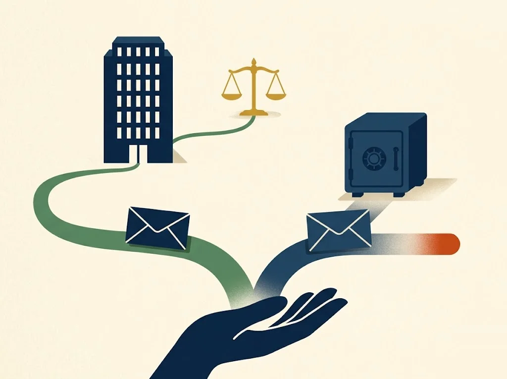 Editorial illustration weighing 623 dispute vs 611 dispute as two paths through the Fair Credit Reporting Act, one routed through a credit bureau and one direct to a furnisher
