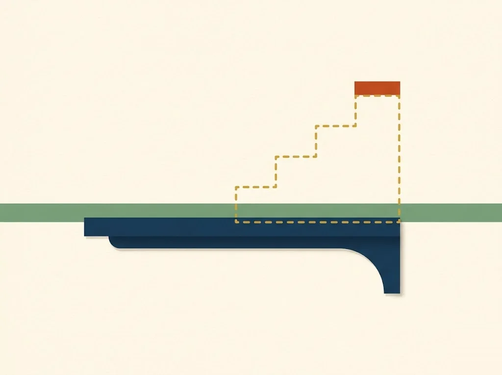 Editorial illustration projecting the 2027 federal tax brackets and standard deduction from the confirmed 2026 figures by chained-CPI inflation indexing, pending the IRS release